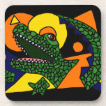 XX- Alligator Abstract Art Beverage Coasters