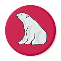 XX- Artistic Polar Bear Refrigerator Magnet