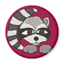 XX- Artistic Raccoon Refrigerator Magnet