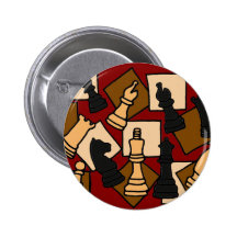 XX- Awesome Chess Game Pieces Art Pin