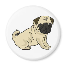 XX- Awesome Pug Refrigerator Magnets