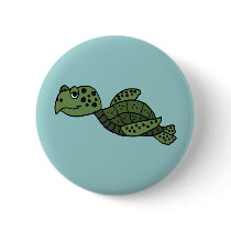 XX- Awesome Sea Turtle Button