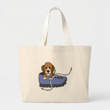 XX- Beagle Puppy Dog in a Shoe Cartoon Bags