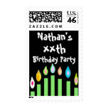 xx Birthday with Oodles of Green Candles Stamp