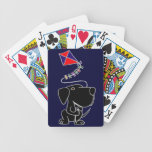 XX- Black Labrador Retriever Flying a Kite Cartoon Card Deck