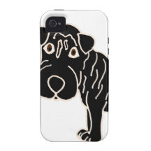 XX- Black Shar Pei Puppy Dog iPhone 4/4S Cases