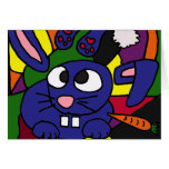 XX- Bunny Rabbit Cubist Art Greeting Card