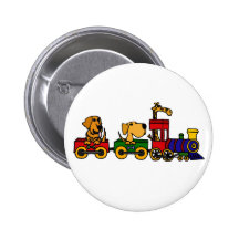 XX- Cartoon Train with Dogs and Giraffe Pins
