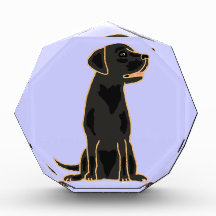 XX- Cute Black Labrador Retriever Dog Acrylic Award