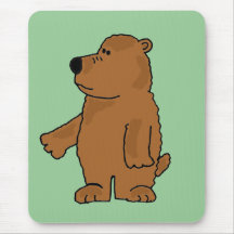 XX- Cute Brown Bear Cartoon Mouse Pad