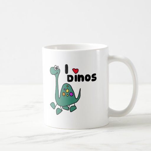 XX- Cute I Love Dinos Design Coffee Mugs