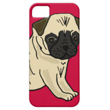 XX- Cute Pug Puppy Dog Cartoon iPhone 5 Cover