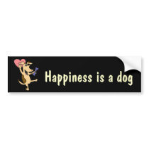 XX- Dancing Puppy Dog Love Bumper Sticker