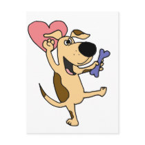 XX- Dancing Puppy Dog Love Post Card