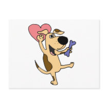 XX- Dancing Puppy Dog Love Postcard