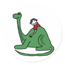 XX- Dinosaur Love Round Sticker