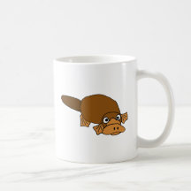 XX- Duck Billed Platypus Cartoon Mugs