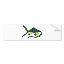 XX- Funky Crocodile Art Bumper Stickers