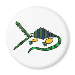 XX- Funky Crocodile Art Refrigerator Magnets