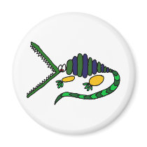 XX- Funky Crocodile Art Refrigerator Magnets