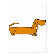 XX- Funky Dachshund Post Card