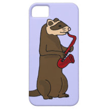 XX- Funky Ferret Playing the Saxophone iPhone 5 Cases