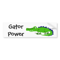 XX- Funny Alligator Primitive Art Bumper Sticker