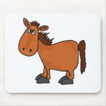 XX- Funny Bay Horse Cartoon Mousepads