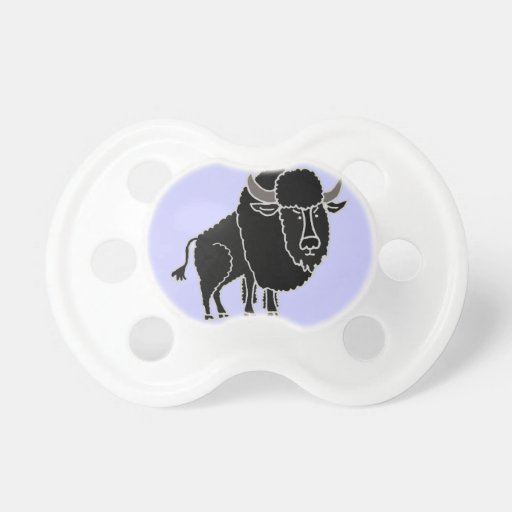 XX- Funny Buffalo Cartoon Baby Pacifier