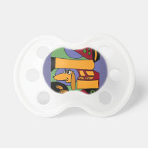 XX- Funny Dachshund Abstract Art Baby Pacifiers