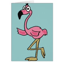 XX- Funny Flamingo Card