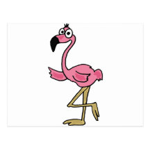 XX- Funny Flamingo Postcard