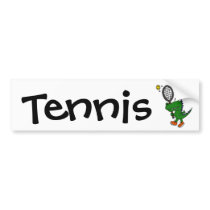 XX- Funny Gator Playing Tennis Bumper Sticker