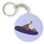 XX- Funny Giraffe Surfing Keychain