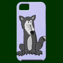 XX- Funny Grey Wolf Cartoon casemate cases
