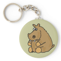 XX- Funny Hippo Cartoon Key Chain
