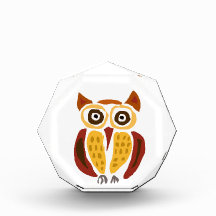 XX- Funny Primitive Art Owl Award