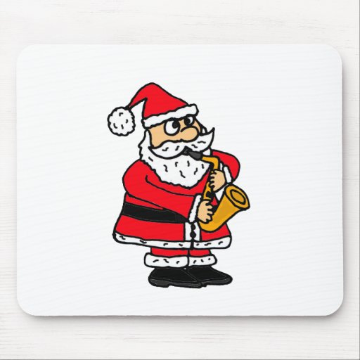 XX- Funny Santa Claus Playing the Saxophone Mousepad