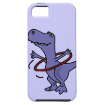 XX- Funny T-rex Dinosaur Using Hula Hoop iPhone 5 Cover