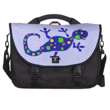 XX Gecko Primitive Art Cartoon Laptop Commuter Bag