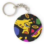 XX- Giraffe Cubist Art Key Chain