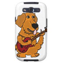 XX- Golden Retriever Dog Playing Guitar Samsung Galaxy S3 Case