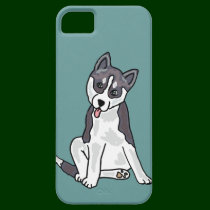 XX- Grey and White Siberian Husky Dog casemate cases