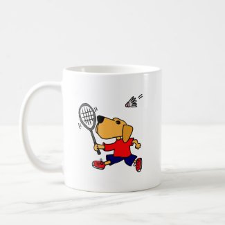 XX- Labrador Retriever Playing Badminton Coffee Mugs