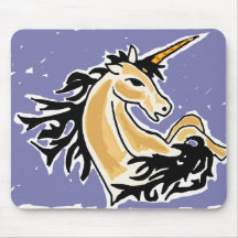 XX- Leaping Unicorn Art Mouse Pad
