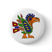 XX- Mexican Style Colorful Eagle Button