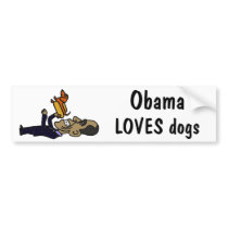 XX- Obama LOVES Dogs Bumper Sticker