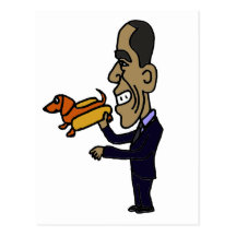 XX- Obama LOVES Dogs Post Card