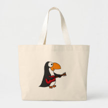 XX- Penguin Playing Guitar Cartoon Bags