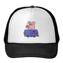 XX- Pig Reading How to Fly Book Trucker Hat